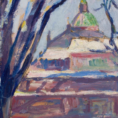 Paesaggio Invernale Con Chiesa Ortodossa Tadeusz Makowski tmk136 quadro stampato su tela
