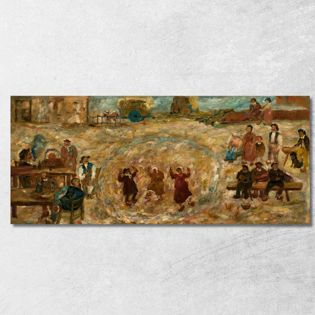 Gioco In Un Villaggio Tadeusz Makowski tmk140 quadro stampato su tela Gioco In Un Villaggio Tadeusz Makowski tmk140 quadro stampato su tela
