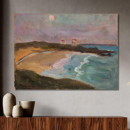 Costa Del Mare Tadeusz Makowski tmk168 quadro stampato su tela