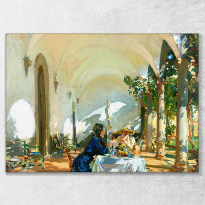 Colazione Nella Loggia John Singer Sargent jss28 quadro stampato su tela