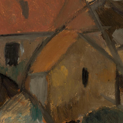 Piccola Casa Con Un Tetto Rosso Tadeusz Makowski tmk175 quadro stampato su tela