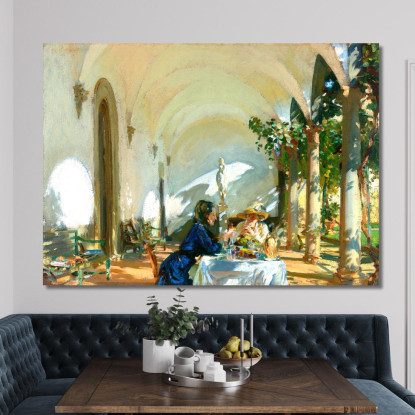 Colazione Nella Loggia John Singer Sargent jss28 quadro stampato su tela