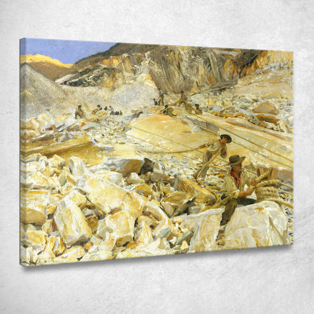 Trasporto Del Marmo Dalle Cave A Carrara John Singer Sargent jss30 quadro stampato su tela Trasporto Del Marmo Dalle Cave A Carrara John Singer Sargent jss30 quadro stampato su tela