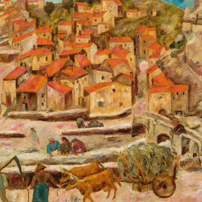 Vista Dal Ponte A Espaly Tadeusz Makowski tmk191 quadro stampato su tela