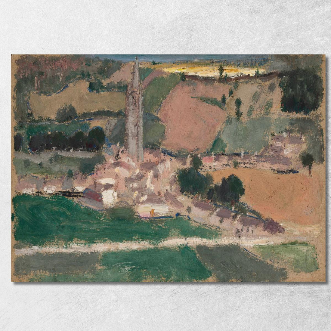Vista Di Una Piccola Città Con Un Campanile Tadeusz Makowski tmk193 quadro stampato su tela Vista Di Una Piccola Città Con Un Campanile Tadeusz Makowski tmk193 quadro stampato su tela