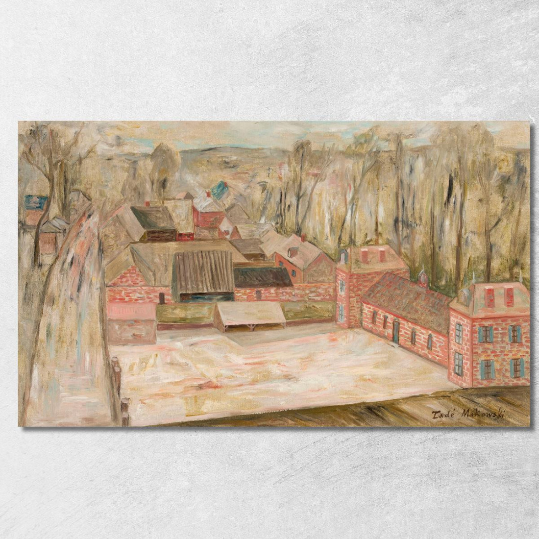 Vista Di Una Piccola Città Tadeusz Makowski tmk194 quadro stampato su tela Vista Di Una Piccola Città Tadeusz Makowski tmk194 quadro stampato su tela