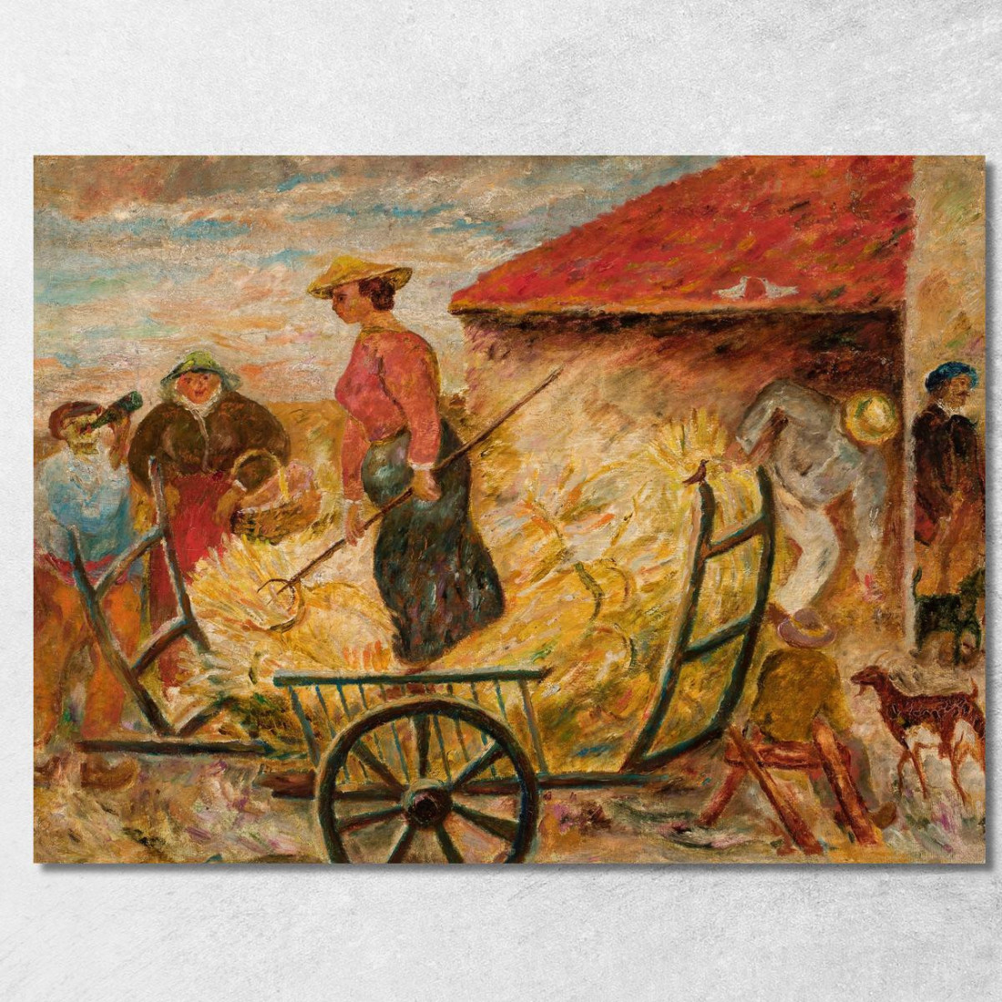 Zwozenie Zboza Tadeusz Makowski tmk205 quadro stampato su tela Zwozenie Zboza Tadeusz Makowski tmk205 quadro stampato su tela