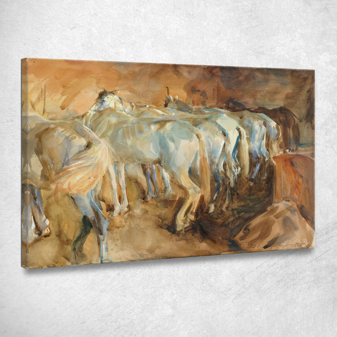 Cavalli Dell'Autobus A Gerusalemme John Singer Sargent jss32 quadro stampato su tela Cavalli Dell'Autobus A Gerusalemme John Singer Sargent jss32 quadro stampato su tela