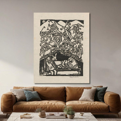 Hola Hola' Carol Tadeusz Makowski tmk208 quadro stampato su tela