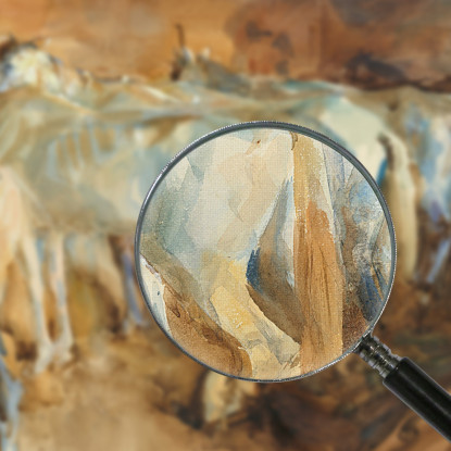 Cavalli Dell'Autobus A Gerusalemme John Singer Sargent jss32 quadro stampato su tela