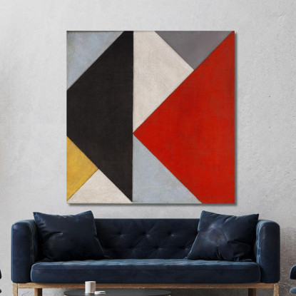 Composizione Decentralizzata Theo van Doesburg tvd5 quadro stampato su tela