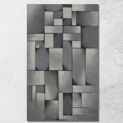 Composizione In Grigio (Rag-Time) Theo van Doesburg tvd8 quadro stampato su tela