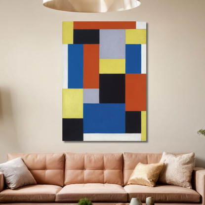 Composizione Xx Theo van Doesburg tvd11 quadro stampato su tela