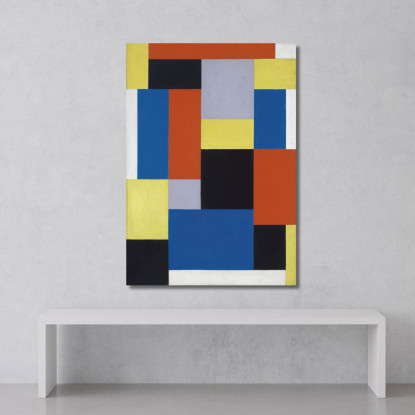 Composizione Xx Theo van Doesburg tvd11 quadro stampato su tela