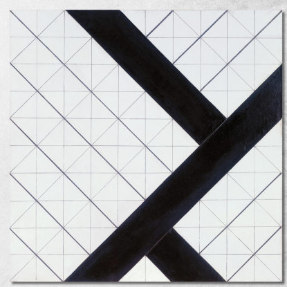 Contro-Composizione Vi Theo van Doesburg tvd13 quadro stampato su tela