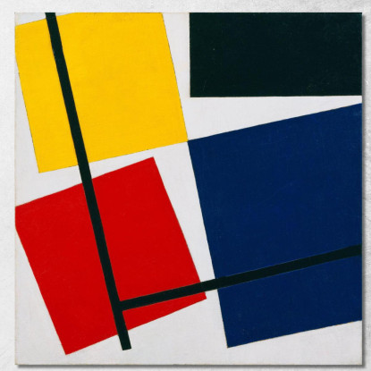 Contro-Composizione Simultanea Theo van Doesburg tvd18 quadro stampato su tela