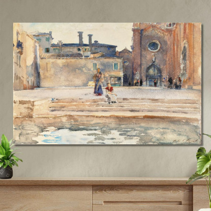 Campo Dei Frari Venice John Singer Sargent jss37 quadro stampato su tela