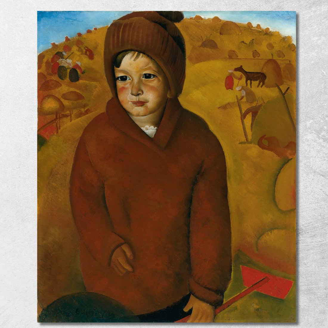 Ragazzo Al Tempo Del Raccolto Boris Grigoriev bgr1 quadro stampato su tela Ragazzo Al Tempo Del Raccolto Boris Grigoriev bgr1 quadro stampato su tela