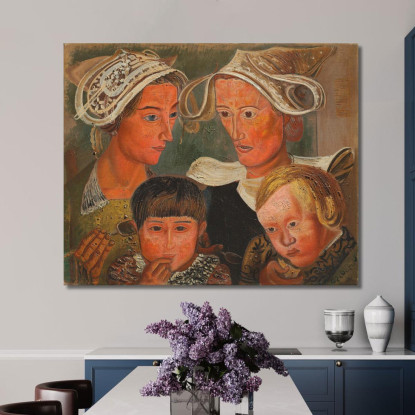 Due Madri Boris Grigoriev bgr24 quadro stampato su tela