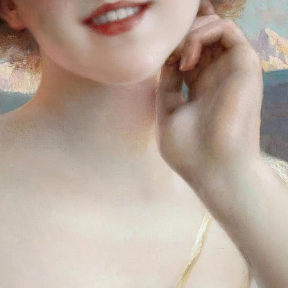 Bellezza Sotto L'Albero D'Arancio Emile Vernon evr4 quadro stampato su tela