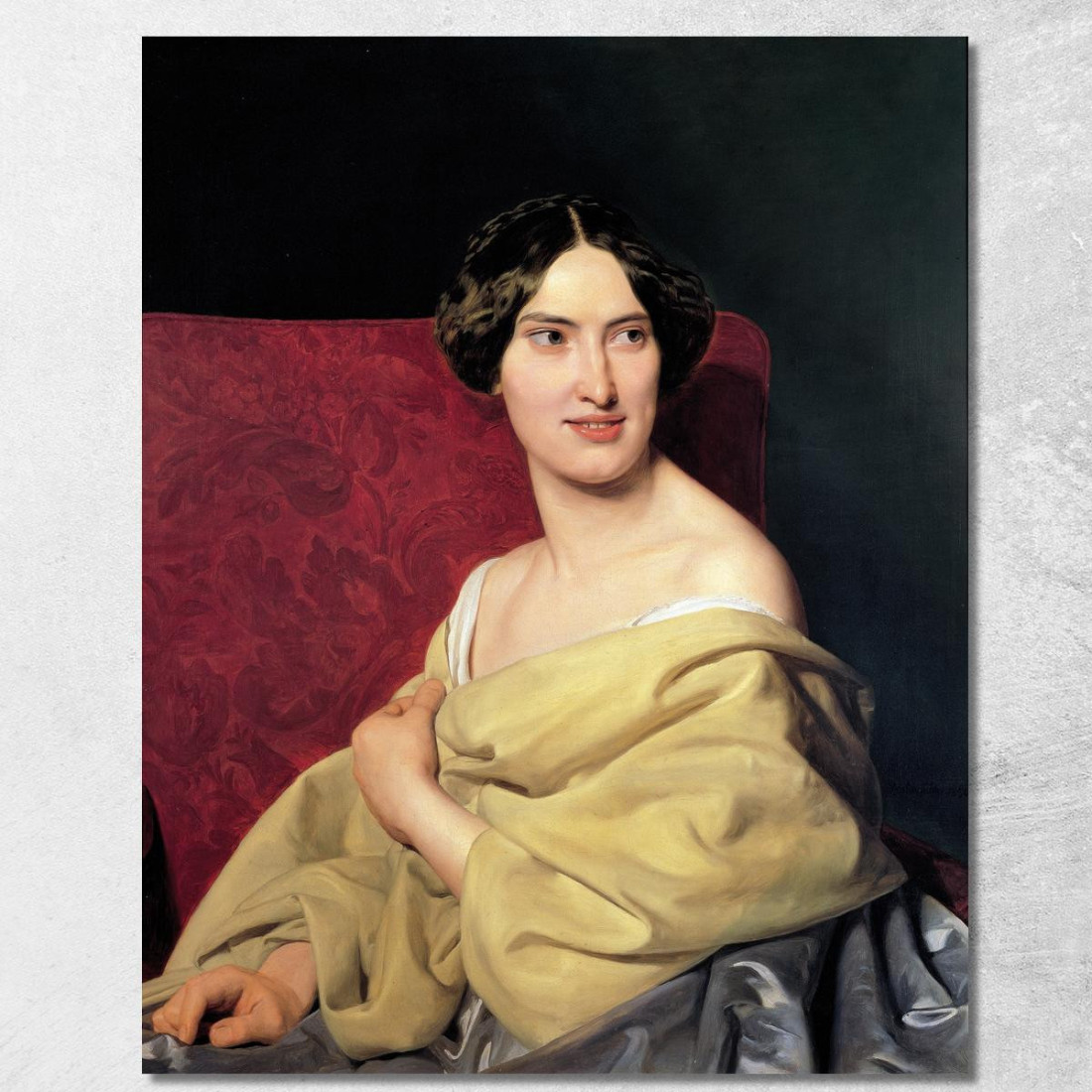 Anna Bayer La Seconda Moglie Dell'Artista Ferdinand Georg Waldmüller fgw5 quadro stampato su tela Anna Bayer La Seconda Moglie Dell'Artista Ferdinand Georg Waldmüller fgw5 quadro stampato su tela