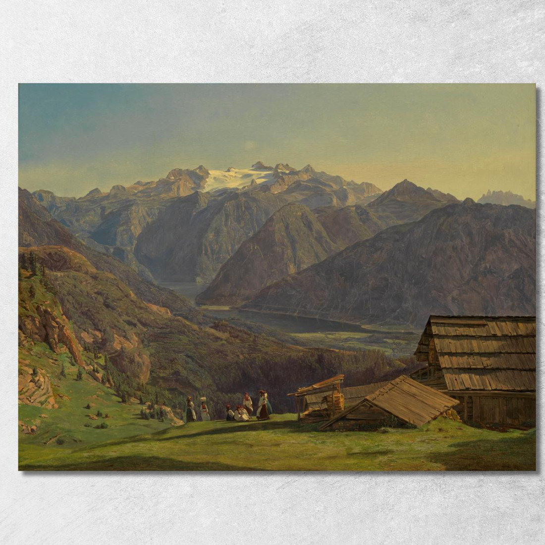 Veduta Del Dachstein Con Il Lago Di Hallstatt Dalla Hutteneckalpe Presso Ischl Ferdinand Georg Waldmüller fgw6 quadro stampato Veduta Del Dachstein Con Il Lago Di Hallstatt Dalla Hutteneckalpe Presso Ischl Ferdinand Georg Waldmüller fgw6 quadro stampato