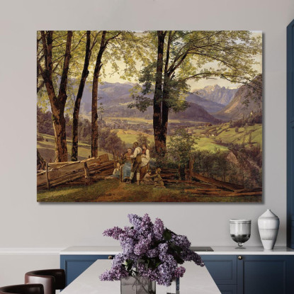 Veduta Di Ischl Ferdinand Georg Waldmüller fgw7 quadro stampato su tela