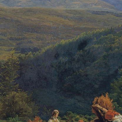 Paesaggio Del Wienerwald Con Il Castello Di Wildegg Ferdinand Georg Waldmüller fgw9 quadro stampato su tela