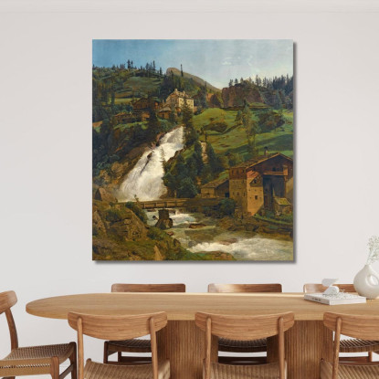 Wildbad Gastein Le Cascate Di Wildbad Gastein Ferdinand Georg Waldmüller fgw10 quadro stampato su tela