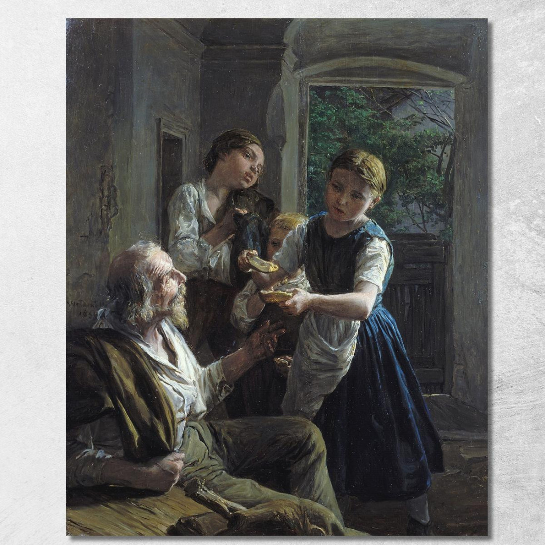 Mendicante Ferdinand Georg Waldmüller fgw12 quadro stampato su tela Mendicante Ferdinand Georg Waldmüller fgw12 quadro stampato su tela