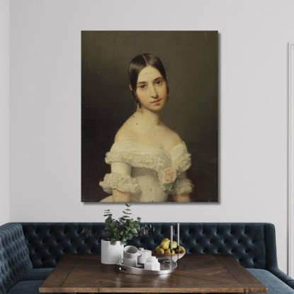 Ritratto Di Una Ragazza Ferdinand Georg Waldmüller fgw14 quadro stampato su tela