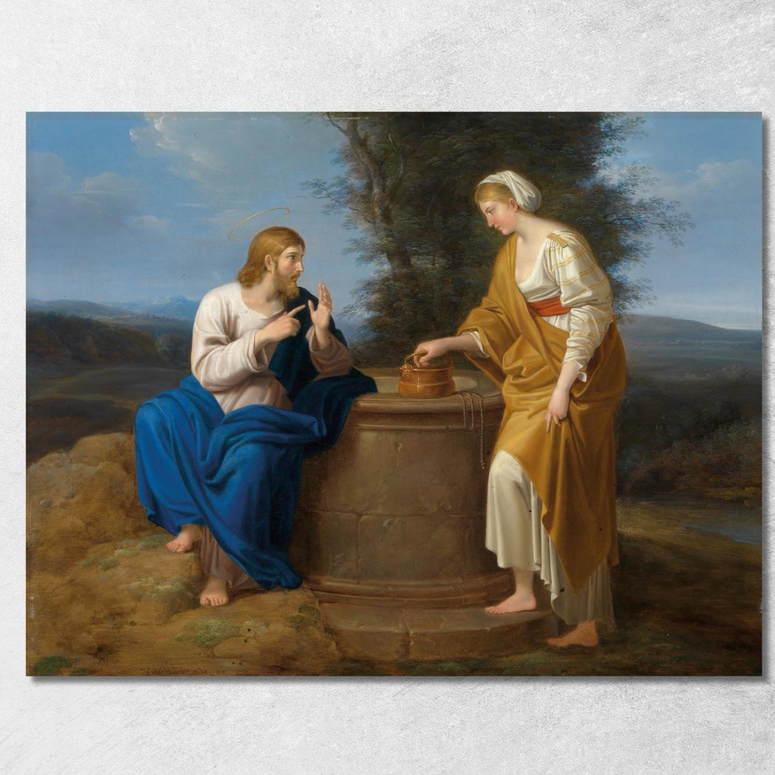 Cristo E La Samaritana Ferdinand Georg Waldmüller fgw19 quadro stampato su tela Cristo E La Samaritana Ferdinand Georg Waldmüller fgw19 quadro stampato su tela