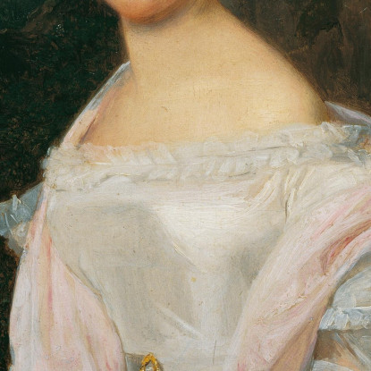 Dama In Abito Bianco In Un Paesaggio Del Wienerwald Ferdinand Georg Waldmüller fgw23 quadro stampato su tela