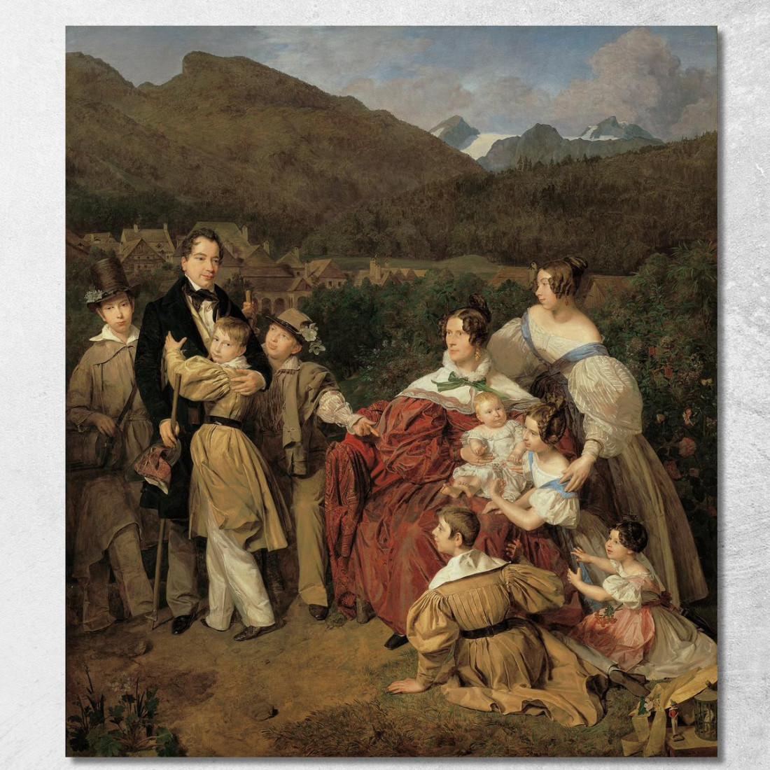 Il Notaio Dr. Josef August Eltz Con La Moglie Caroline Nata Schaumburg E Gli Otto Figli A Ischl Ferdinand Georg Waldmüller fgw3 Il Notaio Dr. Josef August Eltz Con La Moglie Caroline Nata Schaumburg E Gli Otto Figli A Ischl Ferdinand Georg Waldmüller fgw3