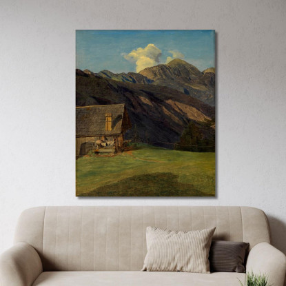 La Baita Alpina Sull'Hoisenrad Presso Ischl Ferdinand Georg Waldmüller fgw36 quadro stampato su tela