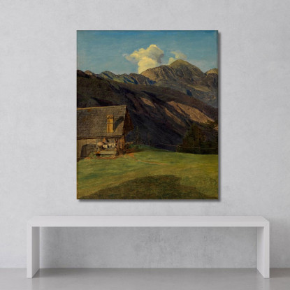 La Baita Alpina Sull'Hoisenrad Presso Ischl Ferdinand Georg Waldmüller fgw36 quadro stampato su tela