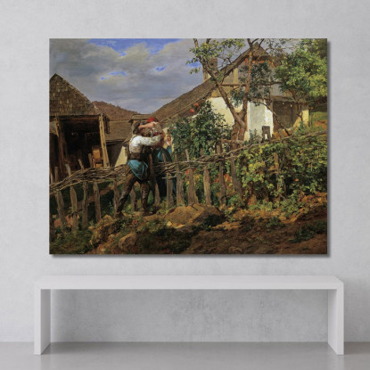 I Vicini Ferdinand Georg Waldmüller fgw40 quadro stampato su tela