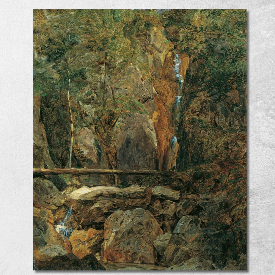 La Gola Del Rettenbach Presso Ischl Ferdinand Georg Waldmüller fgw42 quadro stampato su tela La Gola Del Rettenbach Presso Ischl Ferdinand Georg Waldmüller fgw42 quadro stampato su tela