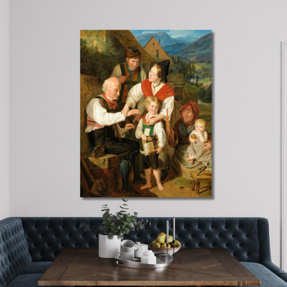 Diligenza Ricompensata Ferdinand Georg Waldmüller fgw49 quadro stampato su tela