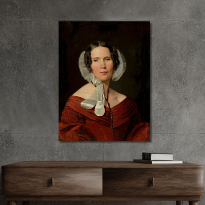 Signora Von Bartsch Ferdinand Georg Waldmüller fgw58 quadro stampato su tela