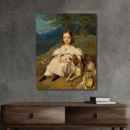 Julia Contessa Apraxin Ferdinand Georg Waldmüller fgw71 quadro stampato su tela