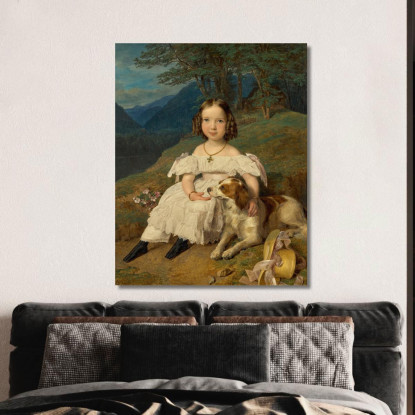 Julia Contessa Apraxin Ferdinand Georg Waldmüller fgw71 quadro stampato su tela