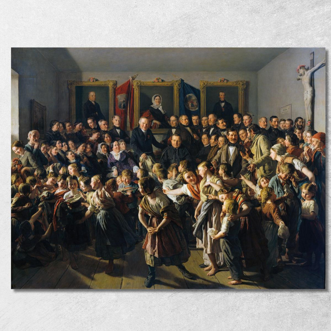 Bambini Di Genitori Poveri Ricevono Abiti Invernali Dalla Comunità Di Spittelberg Nel Giorno Di San Michele Ferdinand Georg Wal Bambini Di Genitori Poveri Ricevono Abiti Invernali Dalla Comunità Di Spittelberg Nel Giorno Di San Michele Ferdinand Georg Wal