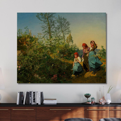 Andare In Chiesa In Primavera Ferdinand Georg Waldmüller fgw76 quadro stampato su tela