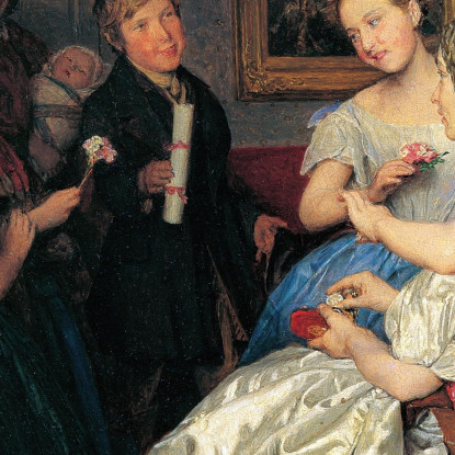 Poveri Auguri Ferdinand Georg Waldmüller fgw85 quadro stampato su tela