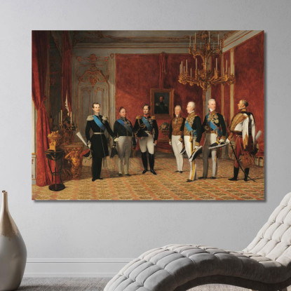 Accoglienza Del Granduca Alessandro Nikolaevič Da Parte Del Principe Metternich Nella Hofburg Di Vienna Nel 1839 Ferdinand Geor
