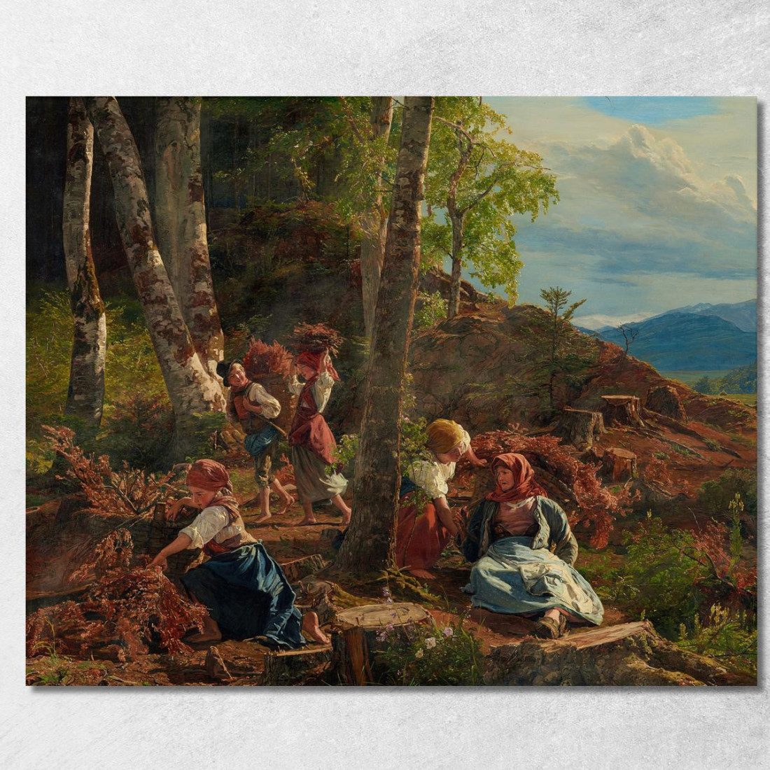 Raccoglitori Di Legna Nel Wienerwald Ferdinand Georg Waldmüller fgw94 quadro stampato su tela Raccoglitori Di Legna Nel Wienerwald Ferdinand Georg Waldmüller fgw94 quadro stampato su tela