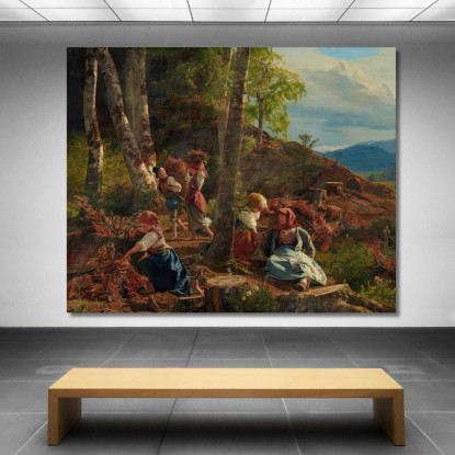 Raccoglitori Di Legna Nel Wienerwald Ferdinand Georg Waldmüller fgw94 quadro stampato su tela