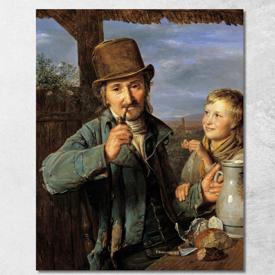 Bracciante Con Suo Figlio Ferdinand Georg Waldmüller fgw106 quadro stampato su tela Bracciante Con Suo Figlio Ferdinand Georg Waldmüller fgw106 quadro stampato su tela
