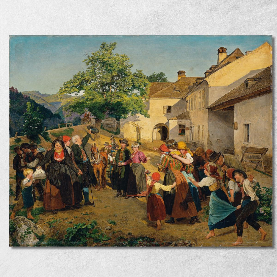 L'Addio Della Sposa Dalla Casa Dei Genitori Ferdinand Georg Waldmüller fgw112 quadro stampato su tela L'Addio Della Sposa Dalla Casa Dei Genitori Ferdinand Georg Waldmüller fgw112 quadro stampato su tela
